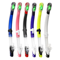 Professional Silicone Snorkeling Breathing Tube for Adults - Full Dry Scuba Diving Equipment