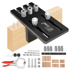 Aluminum Doweling Jig Kit - Precision Drill Guide for DIY Woodworking Projects