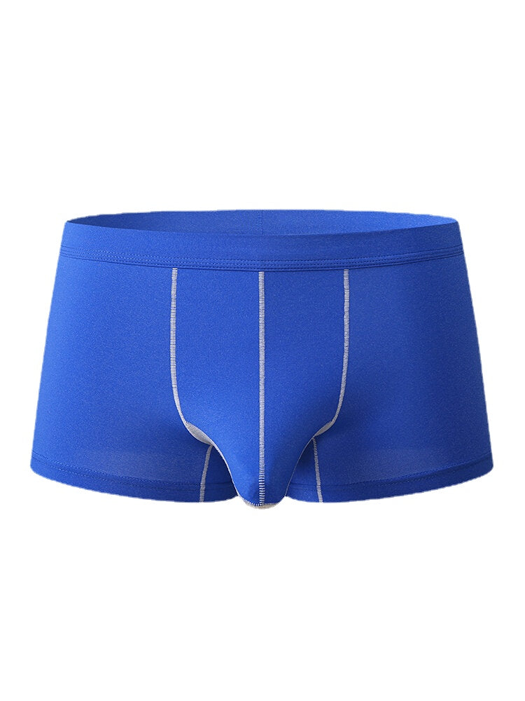 Einfarbige Boxershorts für Herren mit elastischem Bund – bequeme Unterwäsche