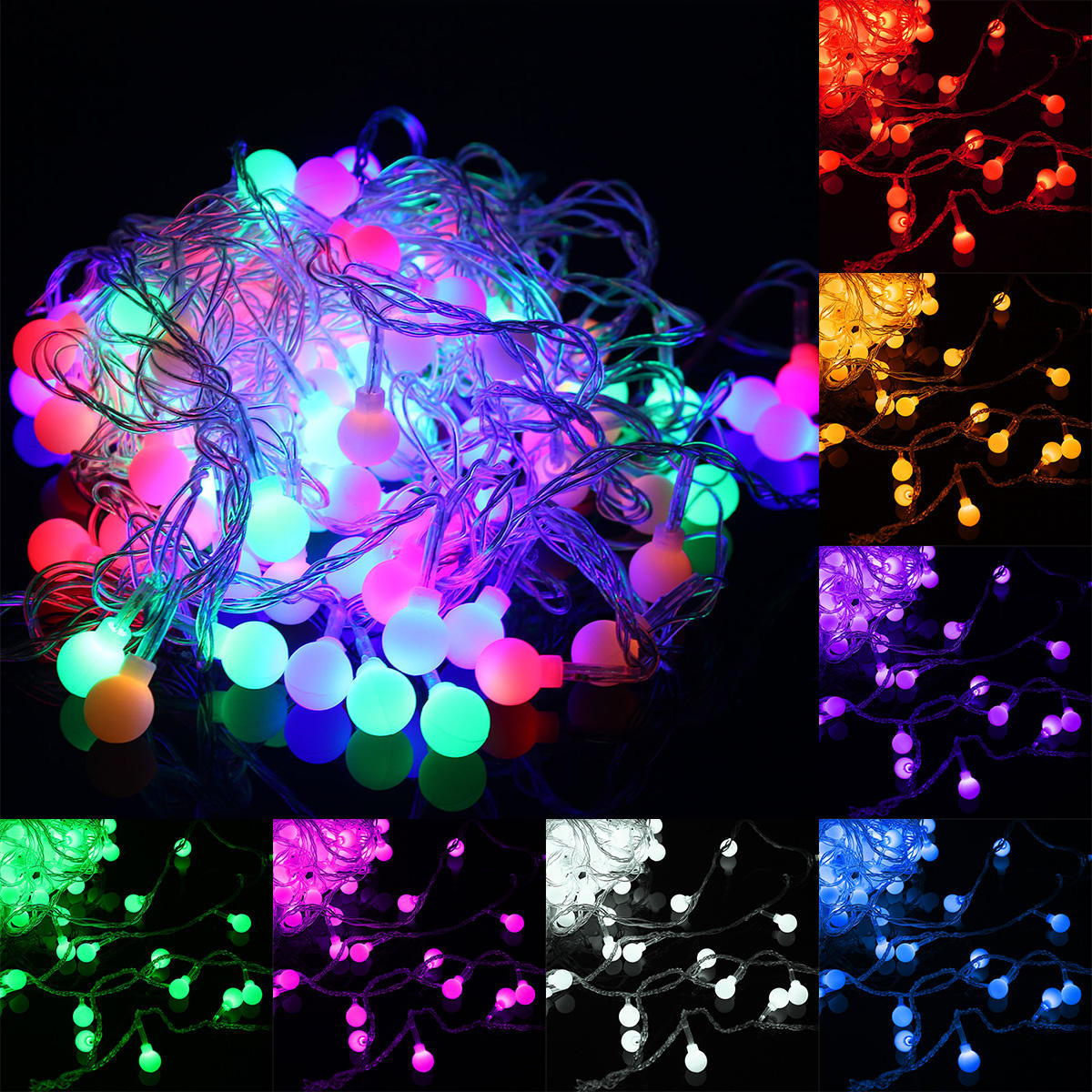 10M 100 LED Fairy String Lights Berry Ball Lamp for Wedding, Christmas Tree, Party Decor