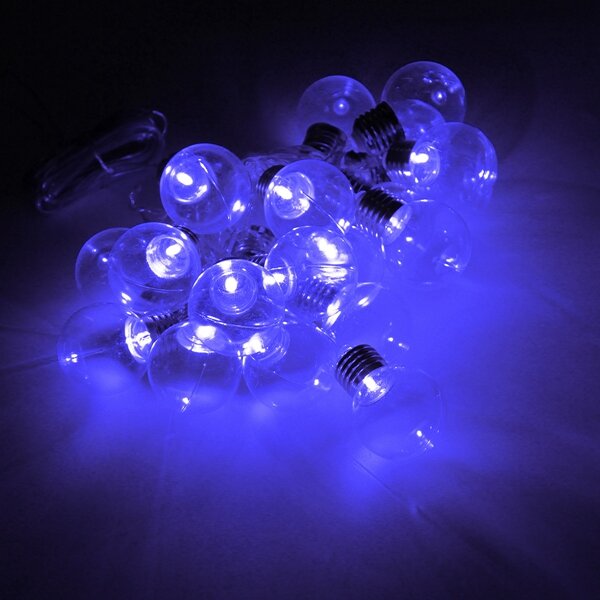 20-Piece LED Clear Festoon Party String Light Kit with Connect Cable - Vintage Style