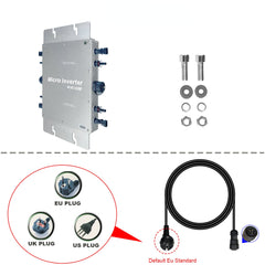 1200W Grid Tie Inverter, Waterproof IP65, MPPT, DC28-50V PV Input, AC80-160V Output, for 30V/36V Solar Panels, 220V