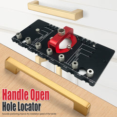 35mm Hinge Punch Locator - Aluminum Alloy Jig for Concealed Door Installation and Shelf Pin Placement