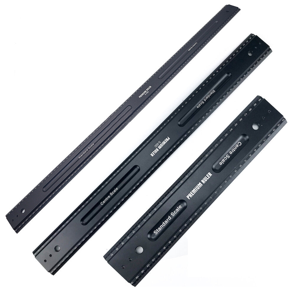 Aluminum Alloy Marking Ruler for Woodworking - Multi-Function Square Scriber
