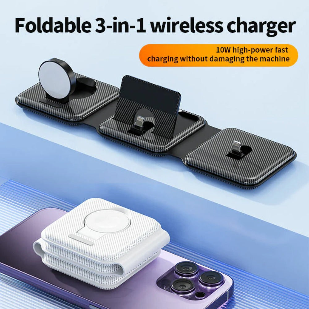 Fast Wireless Charger Pad for iPhone 13/14/Pro/Max, iWatch, AirPods, and Qi-Enabled Devices