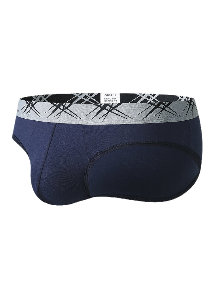 Einfarbige, atmungsaktive Herren-Slips aus Baumwolle mit mittlerer Taille - elastisch und dünn