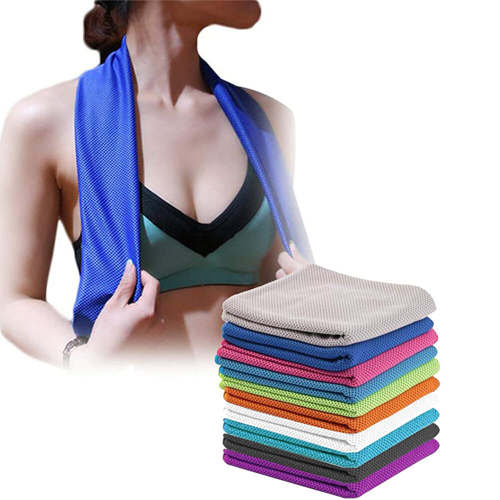 3Pcs Super Cooling Towels 30x100cm - Soft, Breathable, Quick-Dry for Gym, Fitness, Camping, Hiking