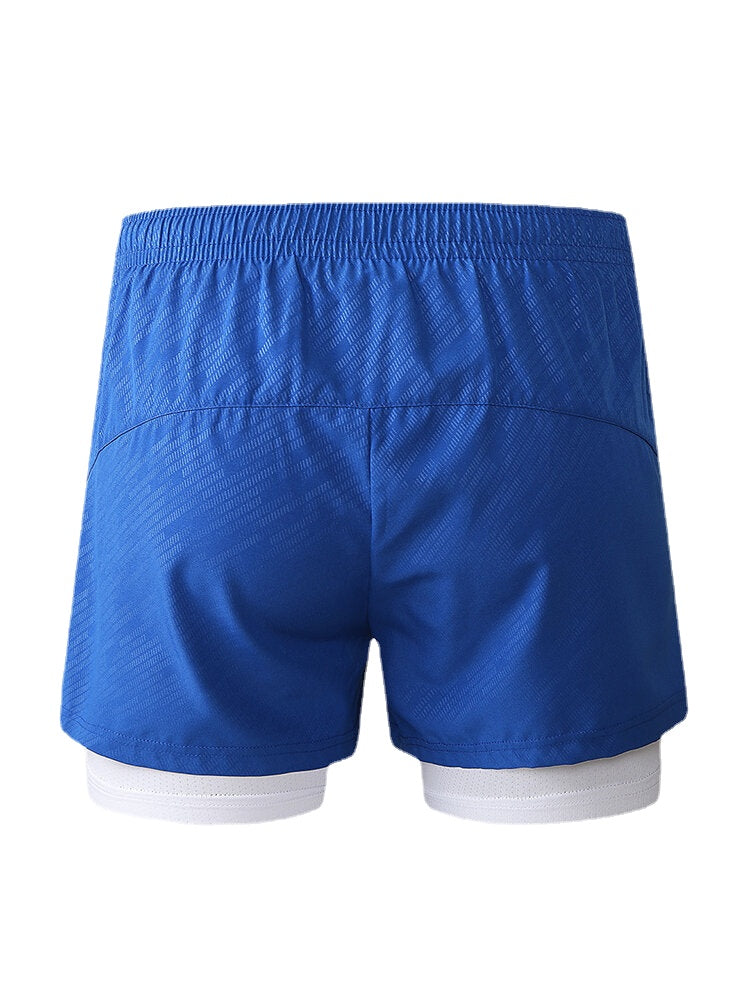 Men's Quick-Drying Breathable Elastic Waist Zipper Casual Bicycle Shorts