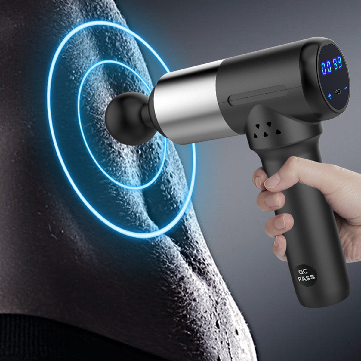 Electric Percussive Massage Gun - 20 Gears, Handheld Deep Muscle Therapy Device