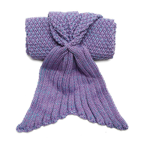Aus Garn gestrickte Meerjungfrauenschwanz-Decken – warme, weiche Fasern für Zuhause, das Büro, als Schlafsack oder Bettunterlage