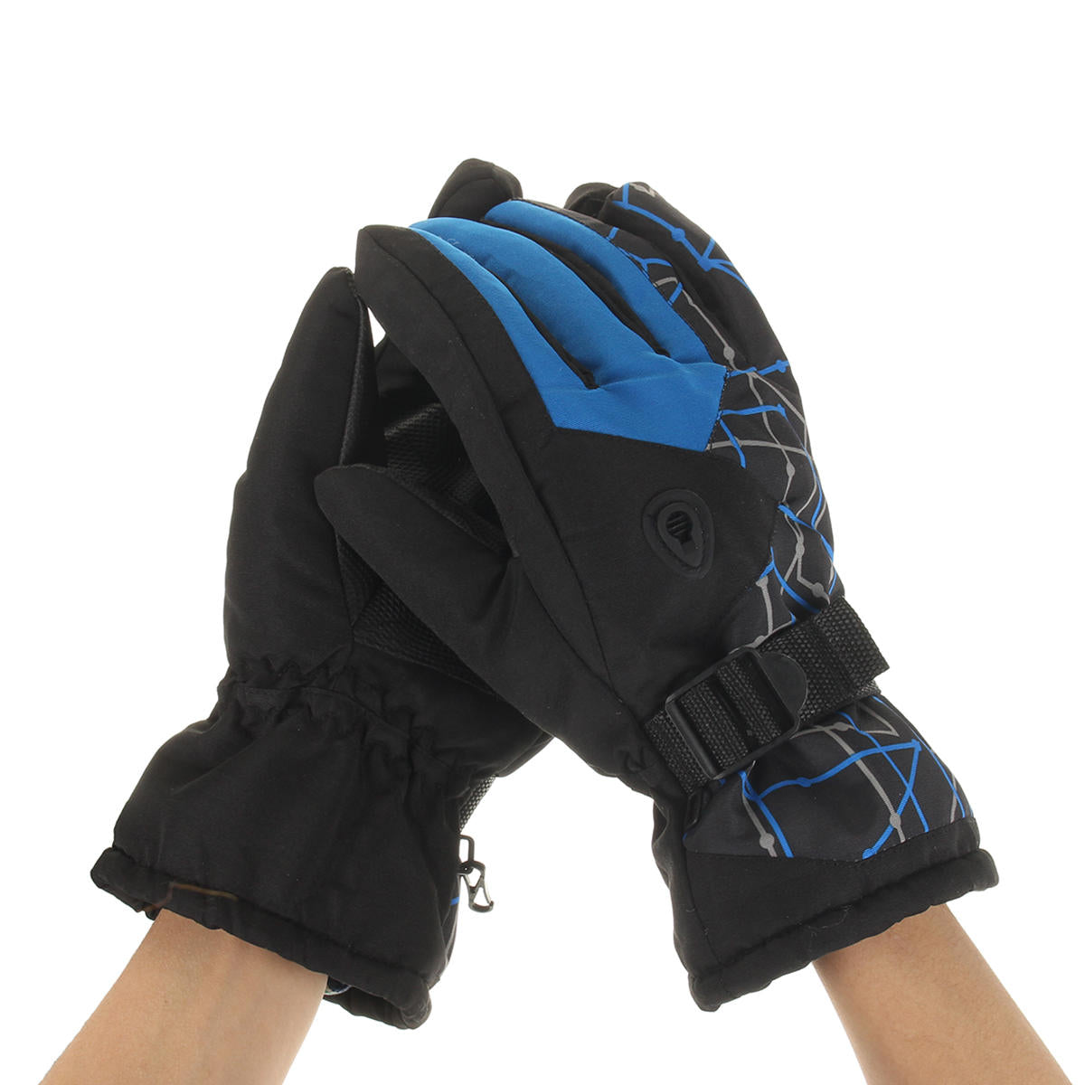 Men's Waterproof Thermal Winter Skiing Gloves - Warm Snowboard, Running, and Bike Mittens