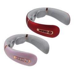 USB Electric Heating Neck Massager with Magnetic Pulse Therapy for Vertebra Treatment and Relaxation