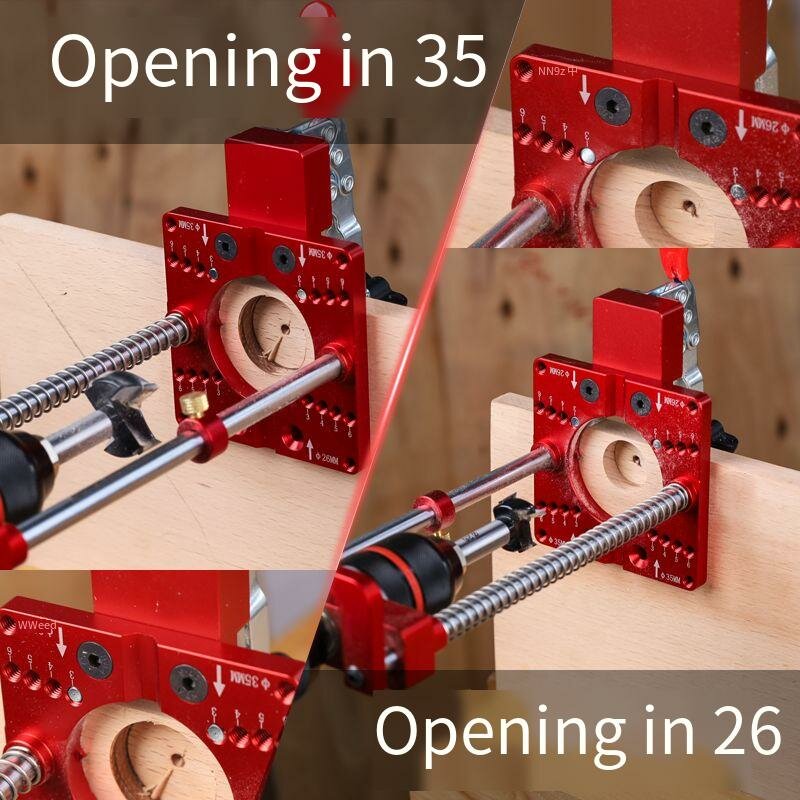 Drill Bracket Stand Guide: 35mm & 26mm Concealed Hinge Hole Punch Locator for DIY Woodworking Projects