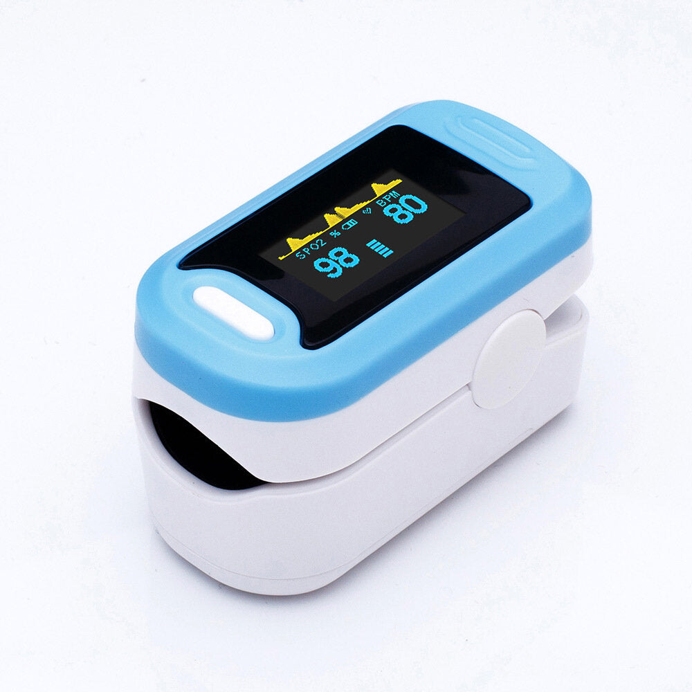 Portable Finger-Clamp Pulse Oximeter Monitor - SpO2 Blood Oxygen Saturation Measurement Device