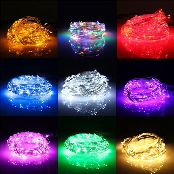 10M 100 LED Silver Wire Waterproof Christmas Outdoor String Fairy Lights DC12V