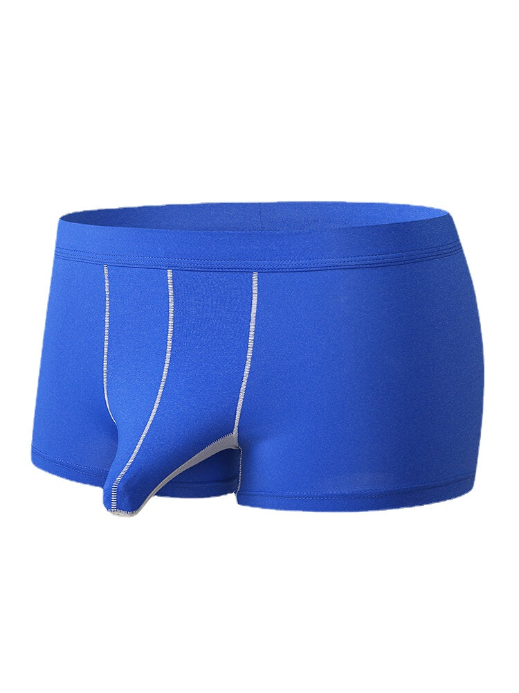 Einfarbige Boxershorts für Herren mit elastischem Bund – bequeme Unterwäsche