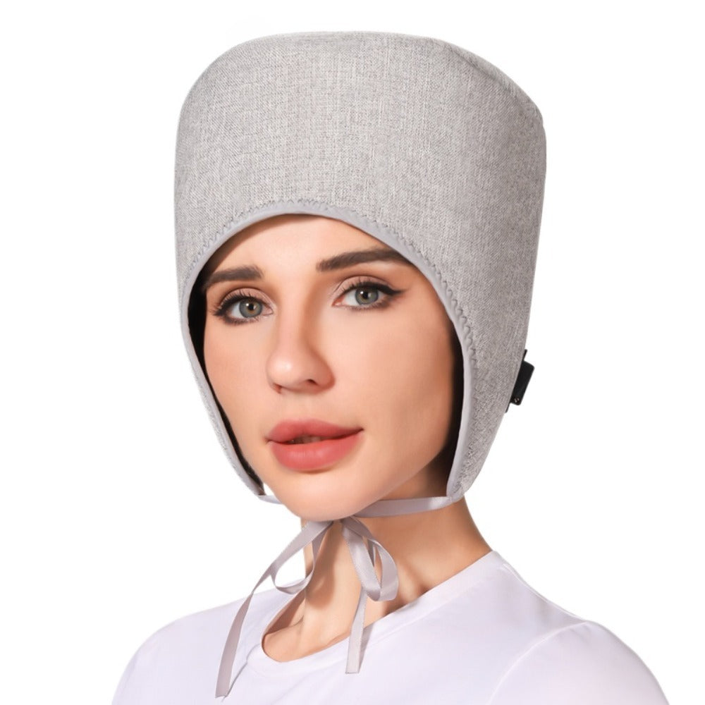 Red Light Therapy Hat for Migraine Relief, 24V Heated Head Wrap for Tension Headache, Rheumatic Pain & Stress (65°C Max)