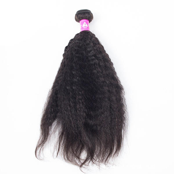 Kinky Straight 100% Brazilian Virgin Hair Extension Bundle - Natural Color