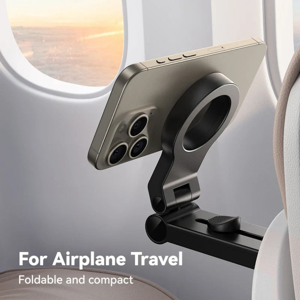 Magnetic Airplane Phone Holder - Flexible, Hands-Free Mount for iPhone 12-15 MagSafe