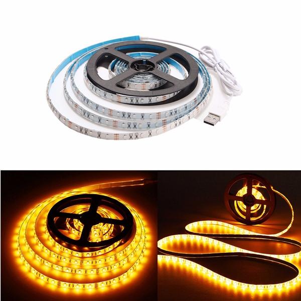 1M Waterproof USB SMD3528 LED Strip Light for TV Background and Computer, Flexible Tape, DC5V