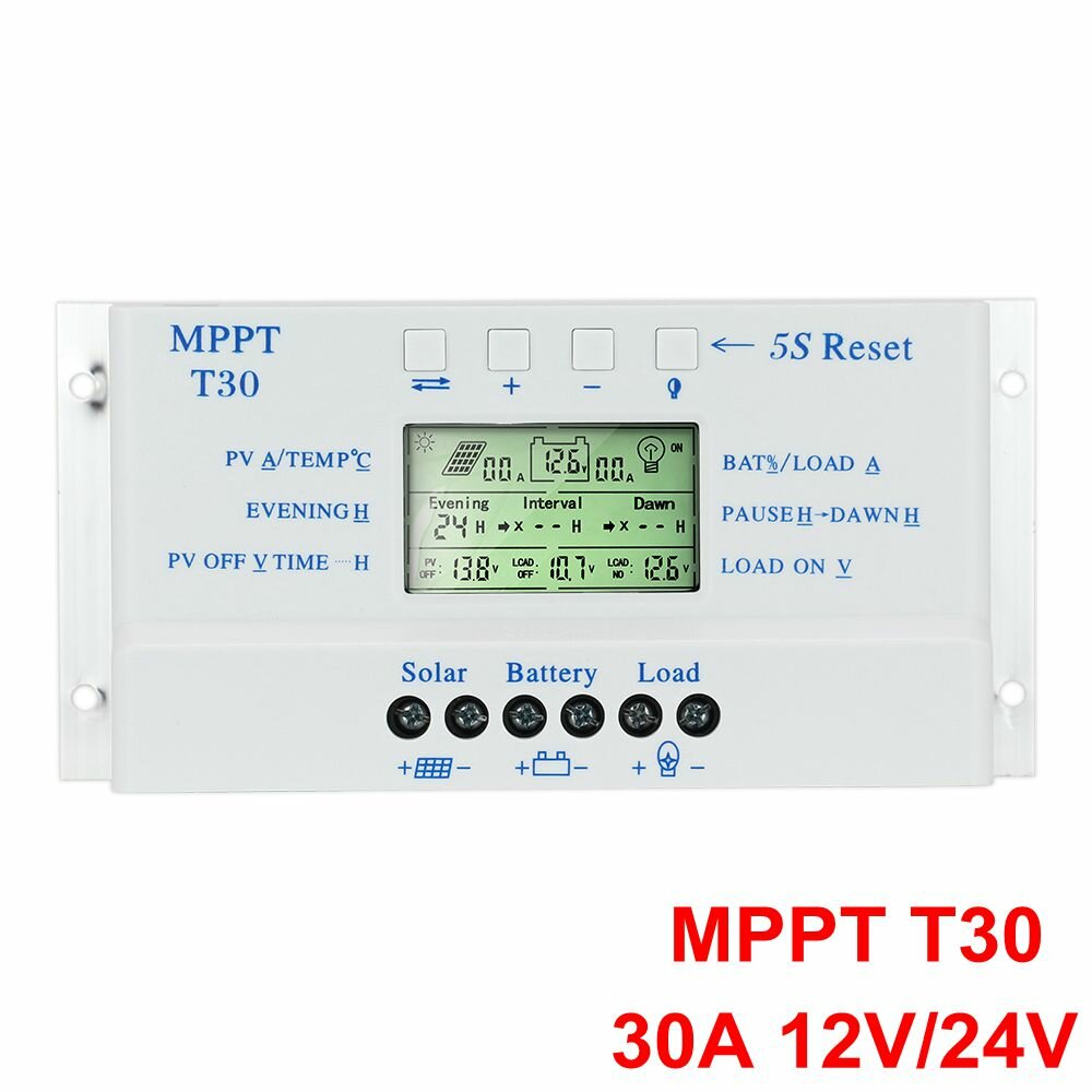 12/24V Solar Battery Charging Controller for Photovoltaic Power Generation and Street Lights