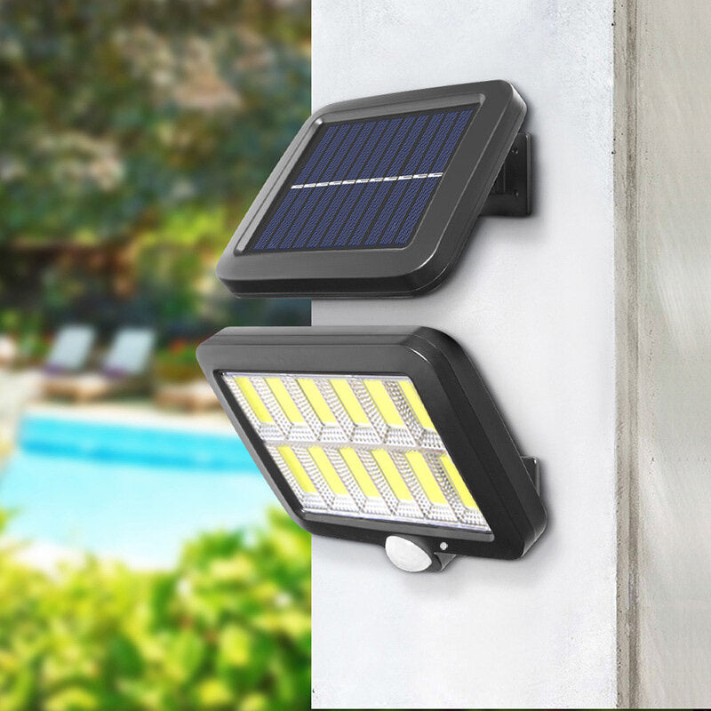 12 Grid Waterproof Solar Light with Body Sensor, Single/Three Mode, No Remote Control