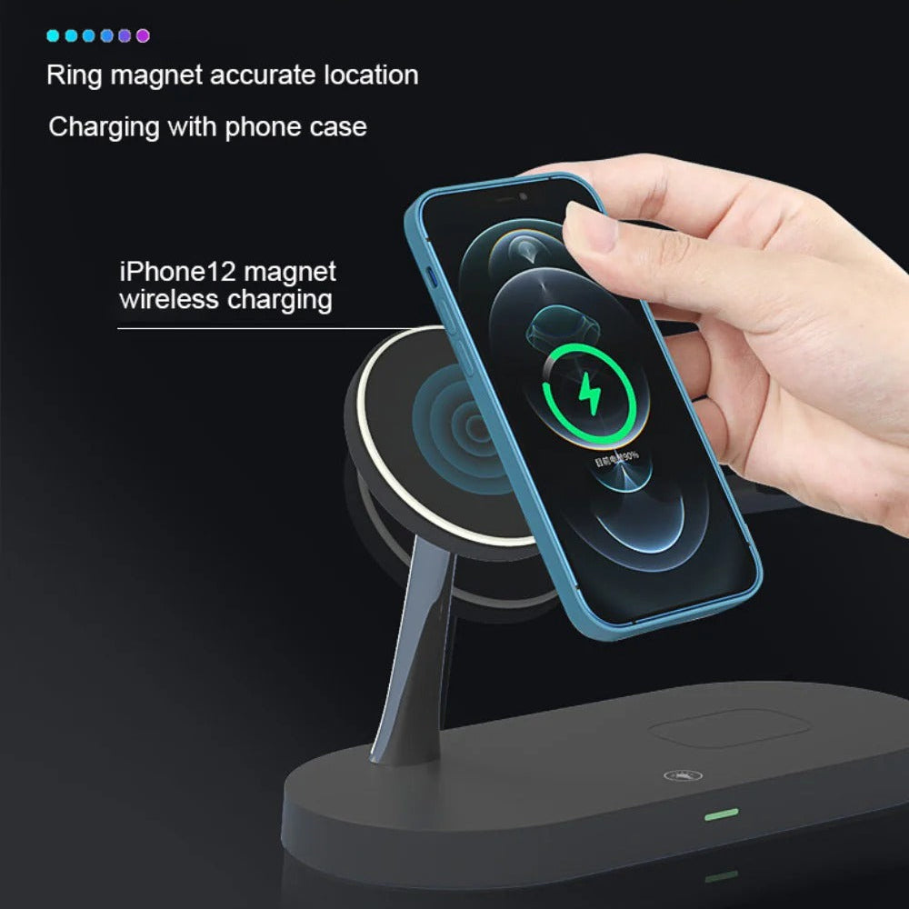 Fast Wireless Charger Pad for iPhone, Huawei, Redmi, AirPods, and Apple Watch