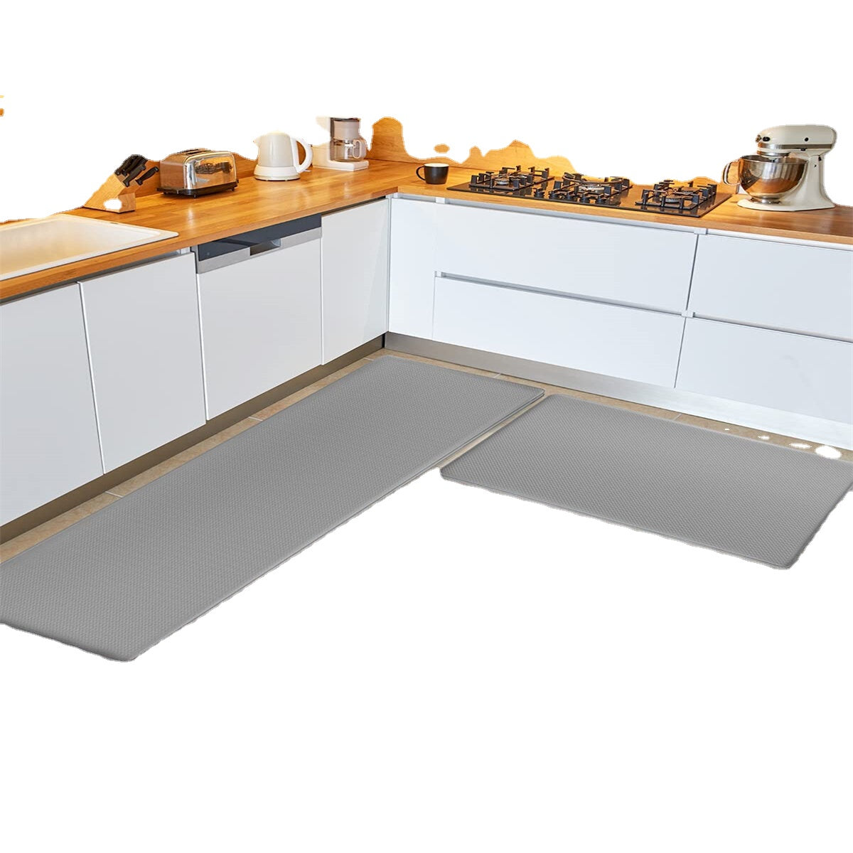 Heavy Duty Waterproof PU Leather Door Mat - Non-slip, Anti-oil Floor Rug for Kitchen, Bathroom, Living Room