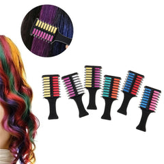 Mini Multicolor Hair Chalks - Professional Temporary Hair Dye Crayons & Comb for Hair Care & Styling