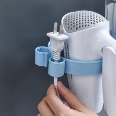 Multifunction Toothbrush Holder with Automatic Toothpaste Dispenser and Hair Dryer Rack