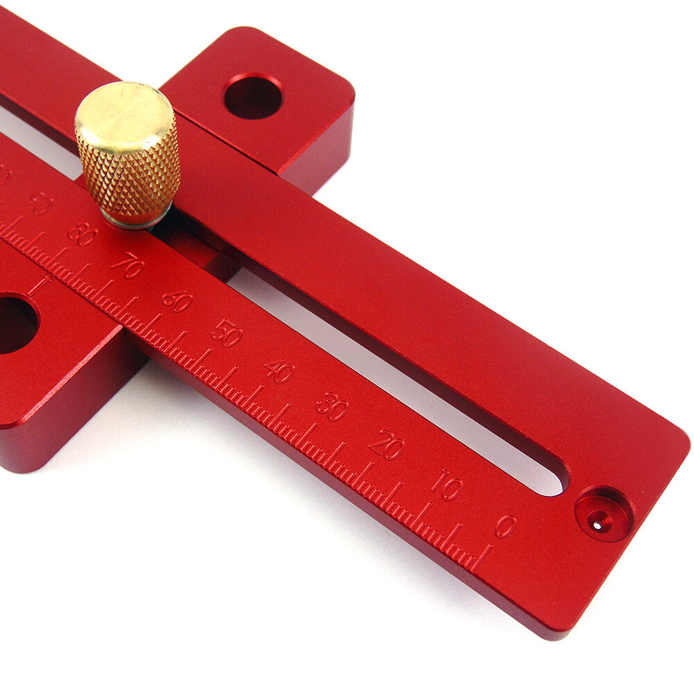 Aluminum Alloy T-Type Scribing Ruler for Woodworking - 170/270/370mm Marking Tool