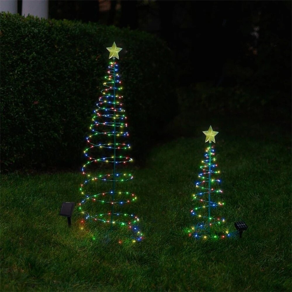 Kreative LED-Spiral-Weihnachtsbaumbeleuchtung - Weihnachtsdekoration für draußen