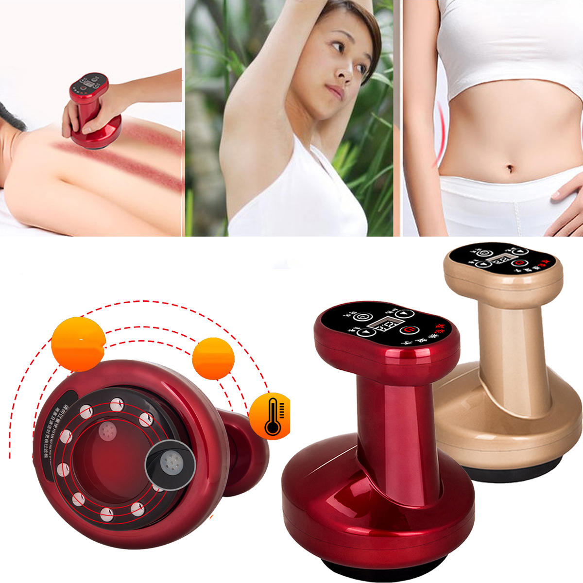 Portable Electric Vacuum Scraping Therapy Massager for Body GuaSha Detoxification