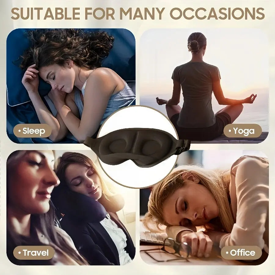 3D Eye Mask for Sleeping - Breathable, Fatigue Relief, Adult & Kids Sizes
