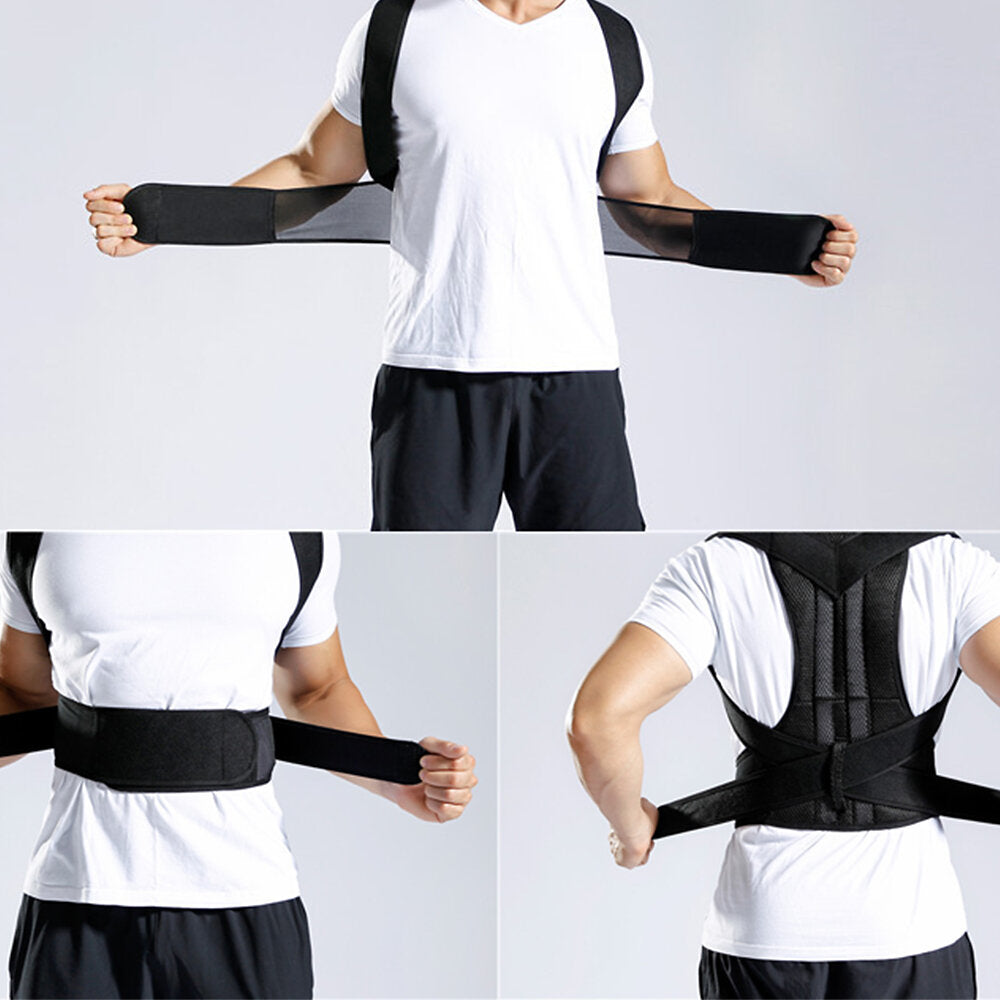 Adjustable Back Support Belt - Posture Corrector for Shoulder, Lumbar, and Spine Protection