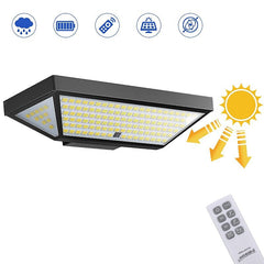 138LED Solar Wall Light with PIR Motion Sensor, Waterproof IP65, Security Garden Lamp