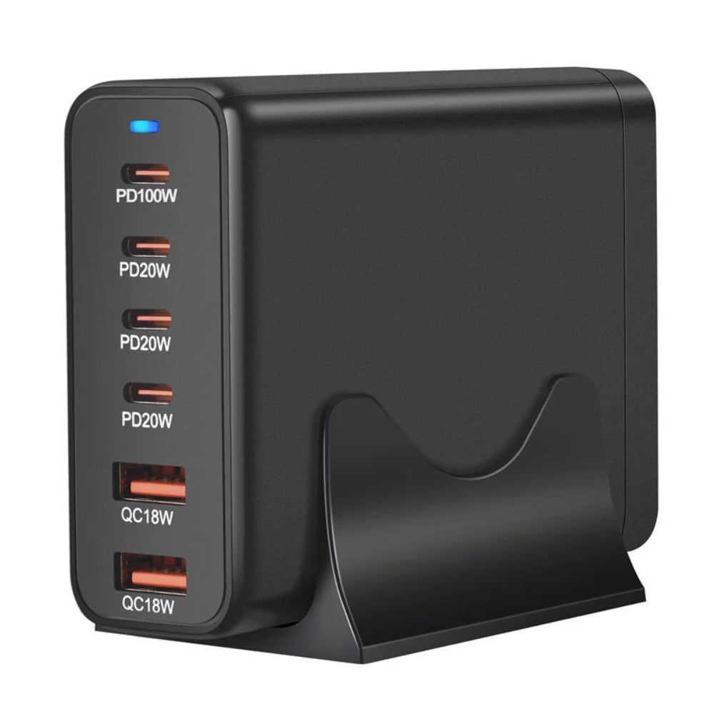 200 W GaN 6-Port USB PD-Schnellladegerät für iPhone, Huawei, Samsung