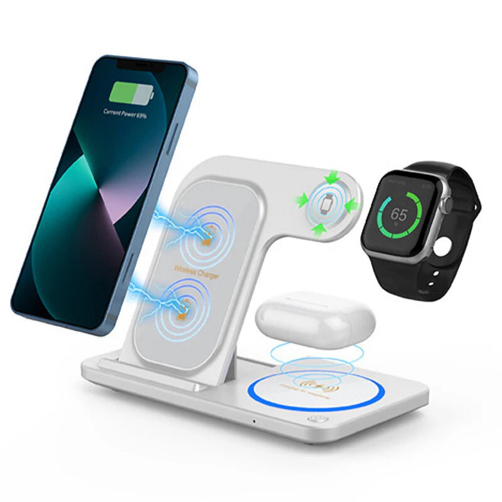 15W Foldable Fast Wireless Charger Stand for iPhone, Samsung, Huawei, Xiaomi, AirPods, Apple Watch