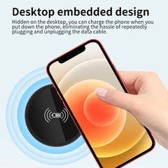 15W Built-in Desktop Wireless Charger for QI, iPhone 13/12, Galaxy S22/S20 Ultra