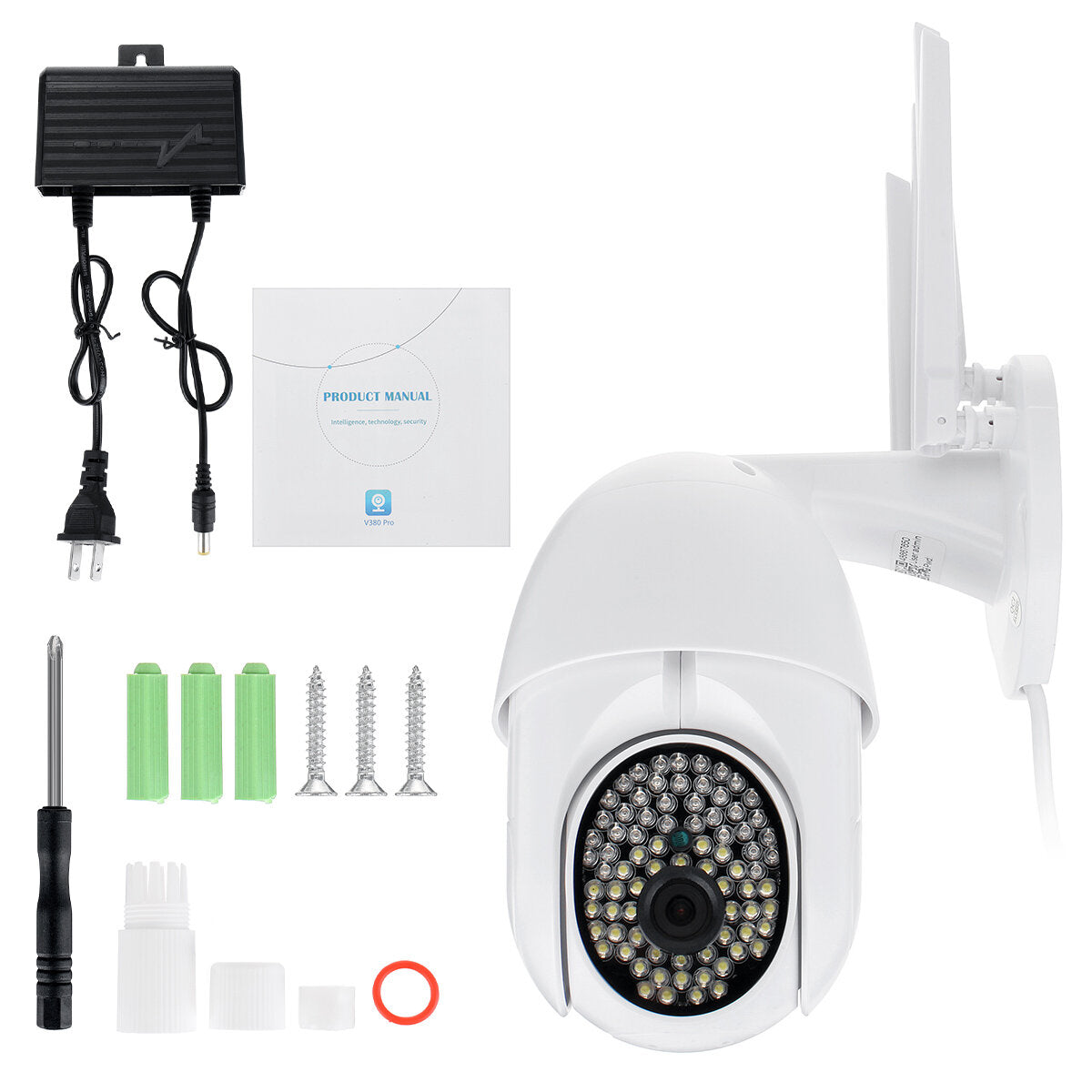 1080P Wireless IP Security Camera Outdoor CCTV, 4X Zoom, WiFi, PTZ, 2-Way Audio