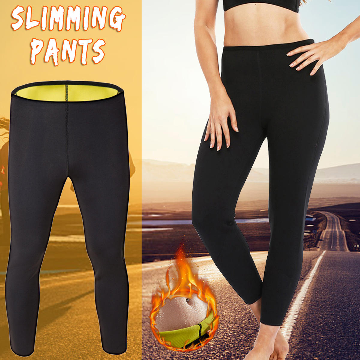 Unisex Neoprene Slimming Fitness Trousers - Accelerate Sweating Yoga Sports Pants