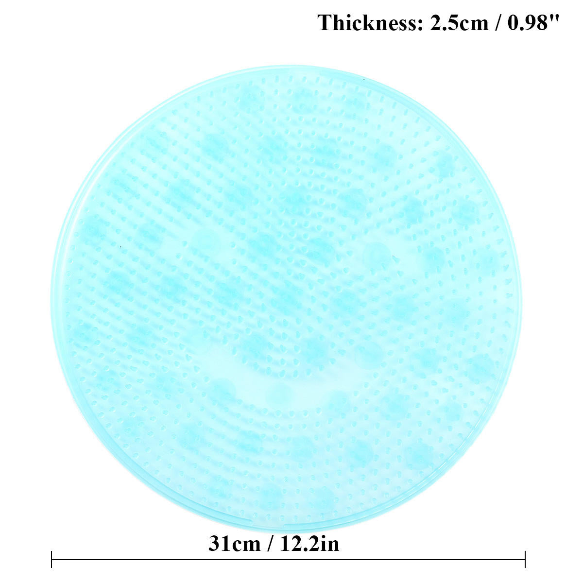 Silicone Bathroom Floor Mat with Suction Cups - Massage & Exfoliation Shower Pad