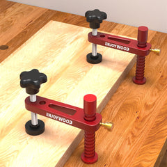 2-Pack Bench Dog Hole Clamps for MFT Table - Fast Acting, Protective Pads, Ideal for Woodworking