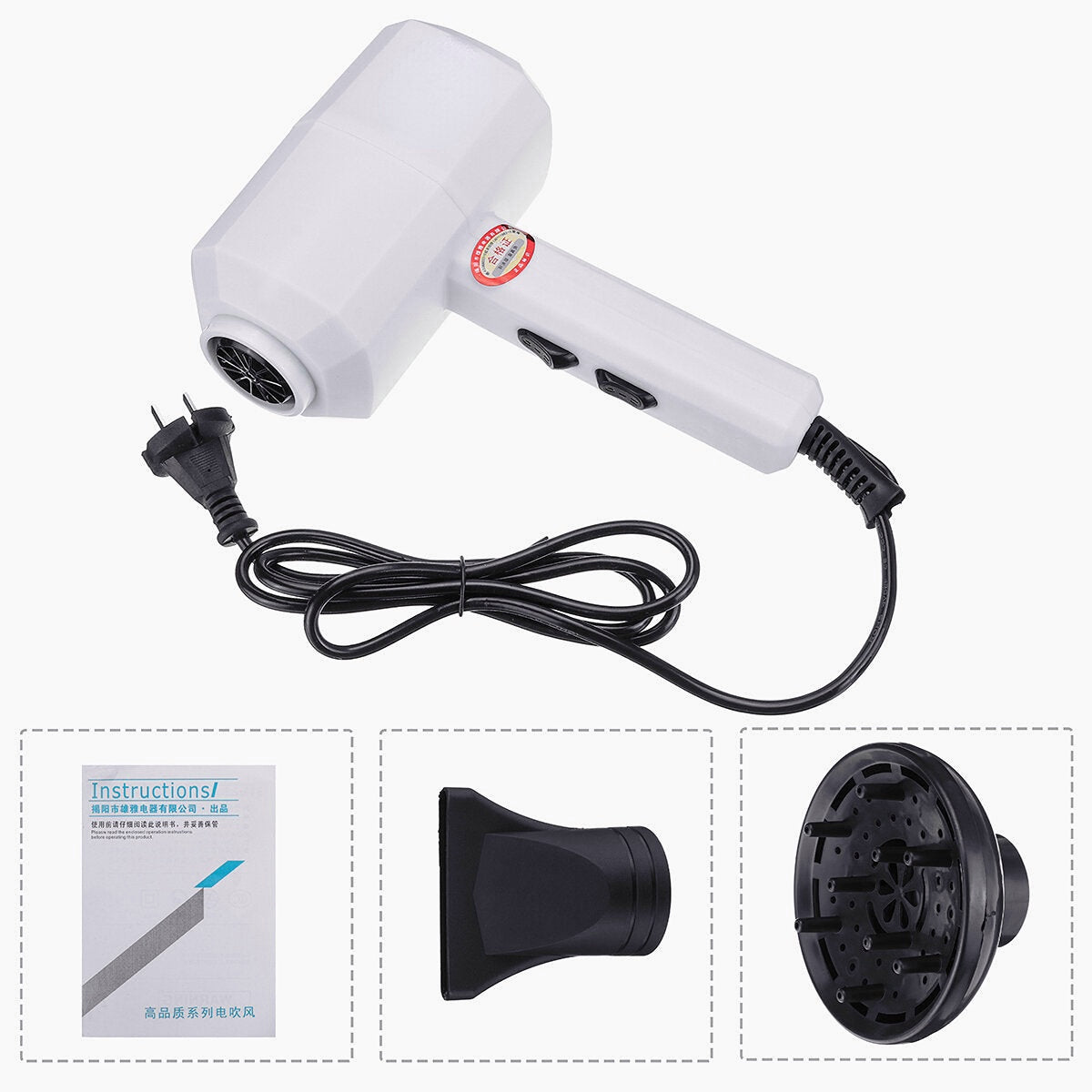 2000W Household Hair Dryer with Negative Ion Technology