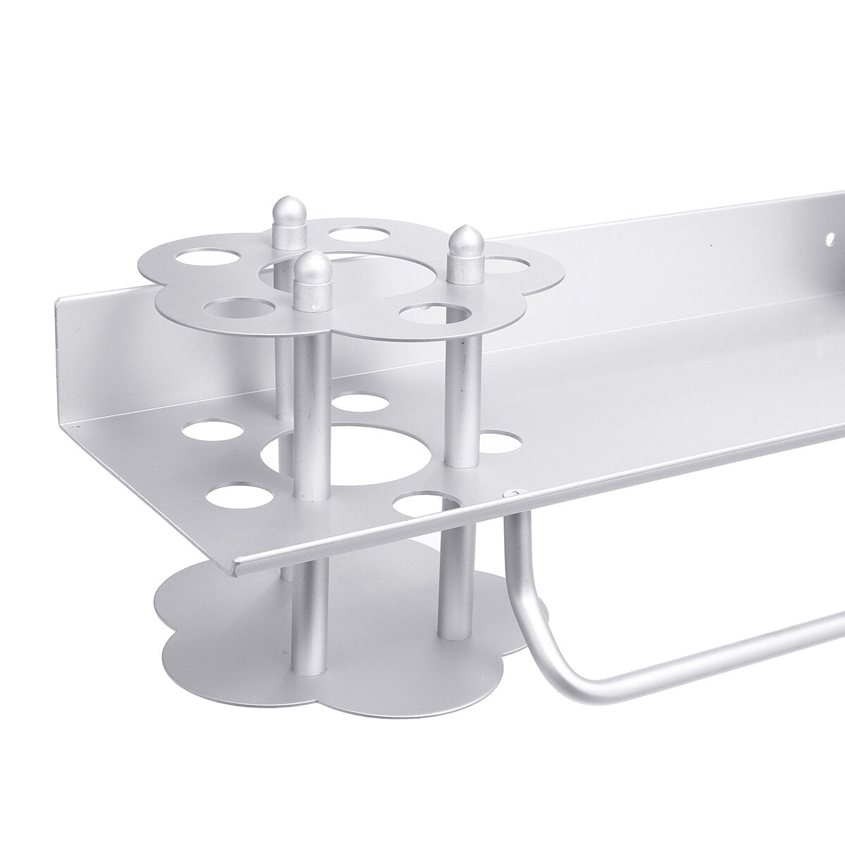 Space Aluminum Multifunctional Hair Dryer Bracket and Bathroom Shelf