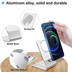 Magnetic Aluminum Desk Charger Stand for MagSafe iPhone 14/13/12/11 Pro Max/Mini