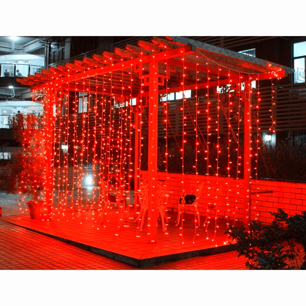 10x3M 1000 LED Outdoor Curtain Fairy Lights - Christmas, Wedding, Holiday Decor, AC220V