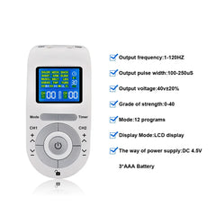 4-Mode TENS Pulse Machine, EMS Muscle Stimulator, Acupuncture Physiotherapy Body Massager, Digital Therapy Electrostimulator