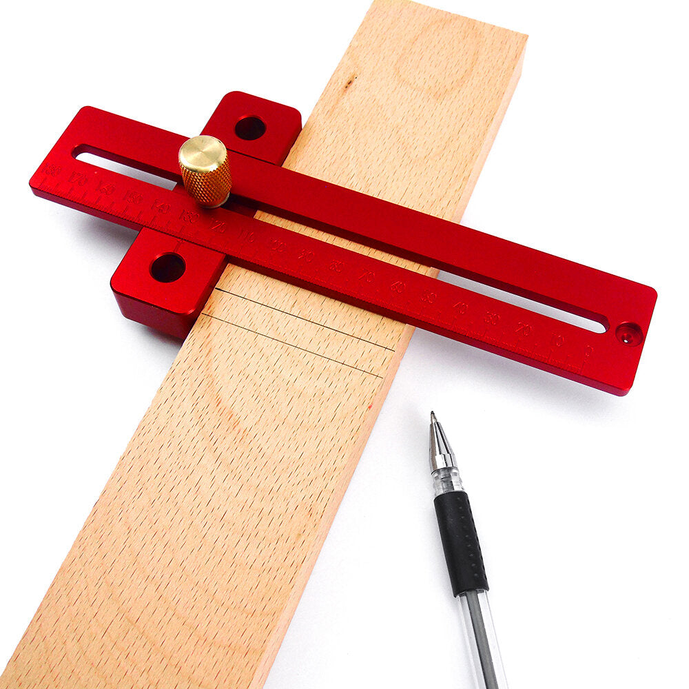 Aluminum Alloy T-Type Scribing Ruler for Woodworking - 170/270/370mm Marking Tool