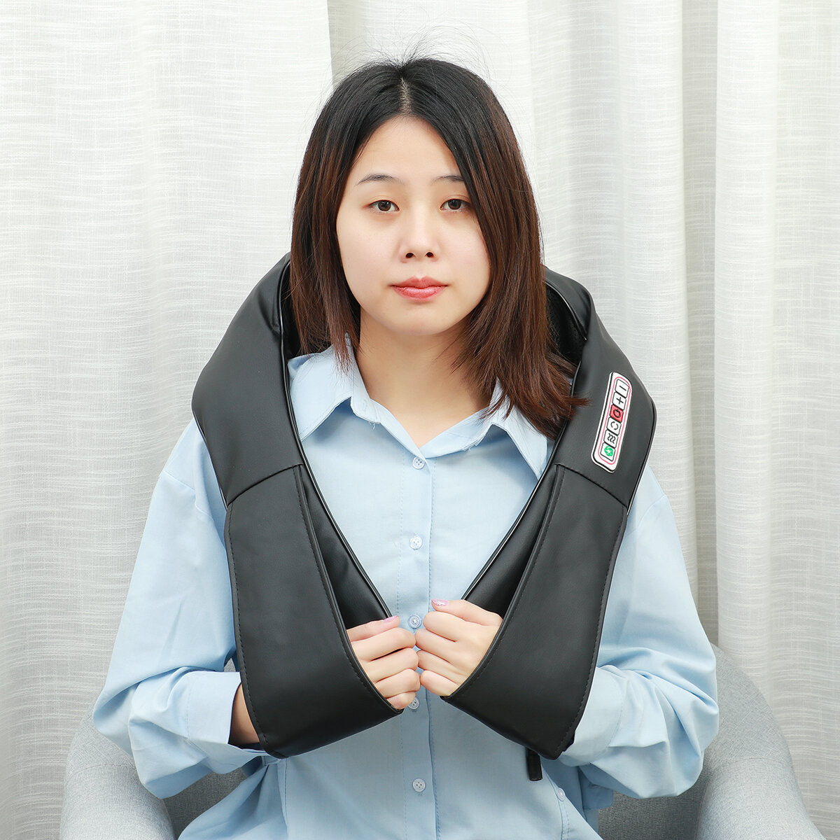 8-Head Infrared 3D Neck & Shoulder Massager with Electrical Knock Back Function